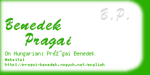 benedek pragai business card
